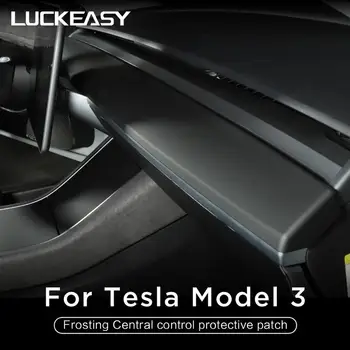 LUCKEASY Už Tesla Model 3 Automobilių interjero aksesuarų lango mygtukas / center control / durų rakinimo jungiklis pilna vidaus pleistras