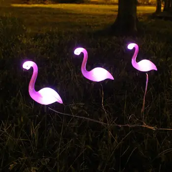 LumiParty 3 VNT. LED Saulės Sodas Šviesos Flamingo Vejos Lempos Vandeniui led Naktį, Šviesos, Lauko, Sodo Kieme Šalys Apdaila