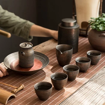 LUWU japonų keramikos arbatinukas virdulys kinijos kung fu arbatos puodą drinkware 175ml
