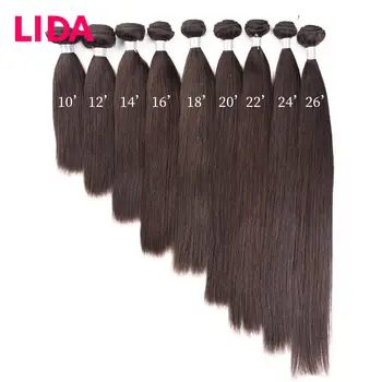 Lydos Kinijos Tiesūs Plaukai Ryšulių Ne Remy Žmogaus Plaukų priauginimas 100 g/Vnt Tris Ryšulių Elgtis Moterims