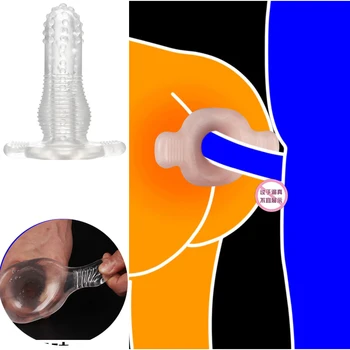 Lytis Produktų, Silikono Tuščiaviduris Dildo Analinis Kaištis Sekso Žaislai Moteris Vyrų Prostatos Massager Analinis Dilator Stimuliatorius Erotika Priedai