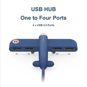 Lėktuvo Formos USB 2.0 4 Port HUB Didelės Spartos Duomenų Perdavimo Adapteris, Splitter Cable PC Kompiuteris, Nešiojamas kompiuteris Notebook Accessories