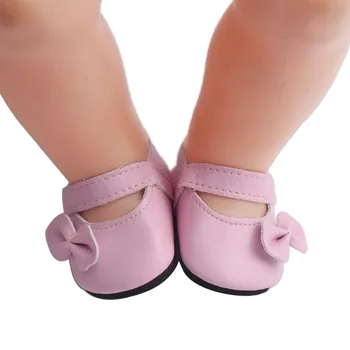 Lėlės batai aksesuarai miela rožinė princesė butas batų tilptų 43 cm kūdikių lėlės ir 18 colių Mergina lėlės g9
