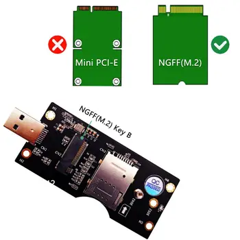 M. 2 Raktas B USB 3.0 Adapteris Riser Card for Desktop PC su SIM Kortelės Lizdo Jungtis Valdybos WWAN/LTE SKAIČIUS 2/3/4G 5G Modulis