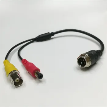 M12 4P male Plug Jungtis BNC DC Vaizdo Adapterio Kabelį 30cm