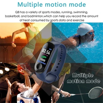 M3 Sporto Smart Žiūrėti Smart Apyrankę Širdies ritmo Monitorius Vandeniui Smart Apyrankė Smartband Fitness Tracker Žiūrėti Vyrams, Moterims