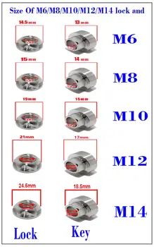 M6 M8 M10 M12 M14 Saugos Kovos Vagystės Varžtai Veržlės, Varžtai, Saugumo Saugios, Nerūdijančio Plieno, Automobilių Priedai, Automobilių Stiliaus LED Žibintai