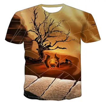 Mada karšto pardavimo sprogimų Helovinas 3D spausdinimo T-shirt punk atsitiktinis juokinga T-shirt vasaros trumpas rankovėmis vyriški T-shirt