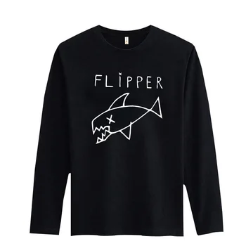 Madinga Flipper Žuvų Modelis Naujas Mados Marškinėliai Vyrams, ilgomis Rankovėmis Medvilnės Marškinėliai Aukštos Kokybės Mens Hiphop Medvilnės Tees XXS 3XL