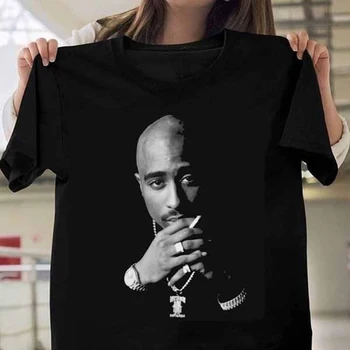 Madinga Vyrai, 2 Pac Tupac Marškinėliai Harajuku Vyrų/Moterų Juodos Spalvos Marškinėlius Moterims T-Shirt Cool Hip-Hop Tee Viršūnes Streetwear Derliaus Camiseta