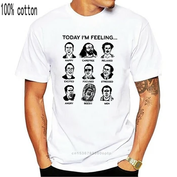Mados 2020 metų Vasaros Nicolas Cage Veidus T-Shirt Mens Moterų Juokinga Tee S-3XL Black Marškinėliai T shirt Mens Marškinėliai