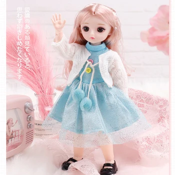 Mados 31cm BJD Doll Princesė Maža Mergaitė, Suknelė Lėlės 23 Kilnojamojo Sujungta Bjd Lėlės Rankų darbo Žaislai Padaryti Iki 