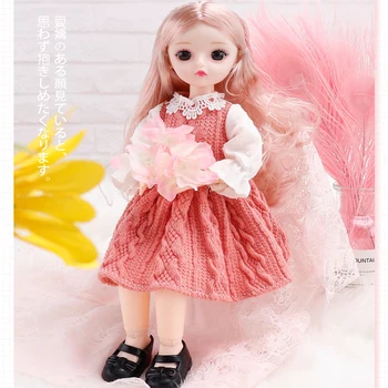 Mados 31cm BJD Doll Princesė Maža Mergaitė, Suknelė Lėlės 23 Kilnojamojo Sujungta Bjd Lėlės Rankų darbo Žaislai Padaryti Iki 