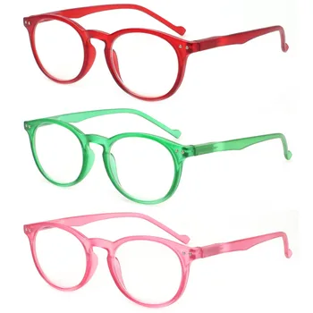 Mados akiniai skaitymui 3 pack pavasario vyrių apvalūs akiniai rėmeliai, akiniai skaitymui moterims