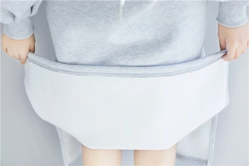 Mados Didelio Dydžio moteriški Ilgai Sweatershirts Sustorėjimas Plius Aksomo Moterų 2020 Nauja Rudens Žiemos korėjos Gobtuvu Suknelė Moteris Sistemų