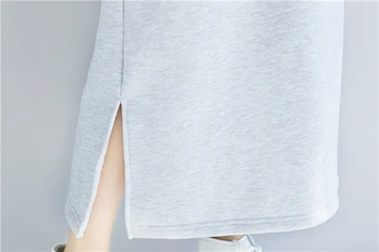 Mados Didelio Dydžio moteriški Ilgai Sweatershirts Sustorėjimas Plius Aksomo Moterų 2020 Nauja Rudens Žiemos korėjos Gobtuvu Suknelė Moteris Sistemų