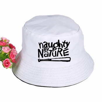 Mados kepurės Naughty By Nature Kibirą Skrybėlės Vasaros pop harajuku Moterys Vyrai žvejys skrybėlę Lauko skėtį nuo saulės bžūp žvejybos hat