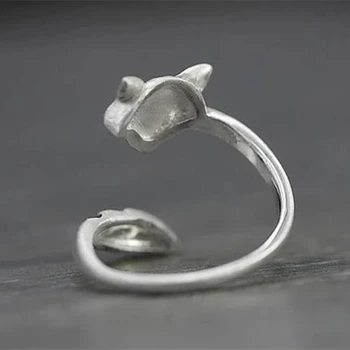 Mados Meškėnas, Sidabro Spalvos Žiedo Atidarymo Reguliuojamas Žiedo Moterų Dalyvavimas Vestuves Papuošalai