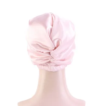 Mados Musulmonų Šilko Turbanas Plaukams moterų Wrap Galvos Kepurės panele miega skrybėlę moterų Hairloss Chemo Indija Skrybėlę Satino Turbante Mujer