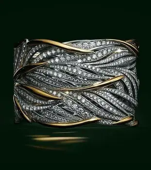 Mados sluoksniuotos kirsti visą cirkonis deimantų žiedai moterims balto aukso spalvos papuošalai bijoux bague šalies aksesuarai dovanos naujas