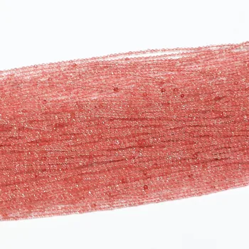 Mados Vyšnių Arbūzų Akmens Kristalų 2mm 3mm Apvalūs Briaunoti Rutuliukai 