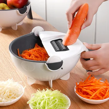 Magija Daugiafunkcinis Pasukti Daržovių Cutter Su Nutekėjimo Krepšelį Virtuvės Vegetaras Vaisių Smulkintuvas Tarka Slicer Lašas Laivybos
