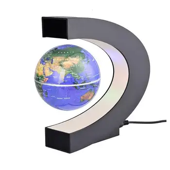 Magnetic Levitation Plūduriuojantis Pasaulyje LED Pasaulio Žemėlapyje Elektroninių Antigravity Lempos Naujovė Kamuolys Šviesos Namų Puošybai Gimtadienio Dovanos