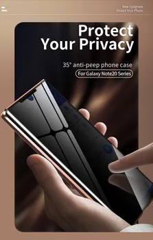 Magnetinio Adsorbcijos Metalo bamperis atveju AntiSpy Privatumo Grūdintas Stiklas Screen Protector For Samsung Galaxy Note 20 Ultra/20 Pastaba