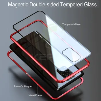 Magnetinis Stiklo Atveju Xiaomi Redmi Pastaba 9S Atveju Dvigubo Pusėje Grūdinto Stiklo Magnetinės Metalo Adsorbcijos Padengti Redmi Pastaba 9 S