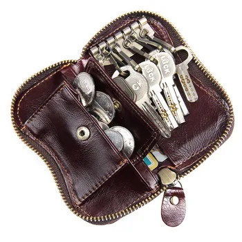 MAHEU natūralios Odos Keycase Raktų pakabukas automobilio raktas maišelį karvės odos monetos rankinėje odos pagrindiniai maišelį vyrų, moterų, raktų dėklai, piniginės monetos