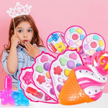 Makiažas Apsimesti Žaisti Kid Sudaro Žaislai, Rožinė Makiažas Rinkinys Princess Šukuosenų Modeliavimo Plastikinių Žaislų Mergaitėms Padažu Kosmetikos