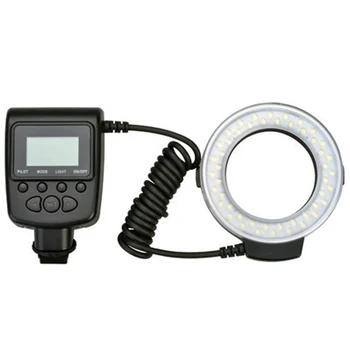 Makro Žiedas LED Blykstė RF-600D Telefono Skambutį, Šviesos, vaizdo Kamera Canon Nikon 