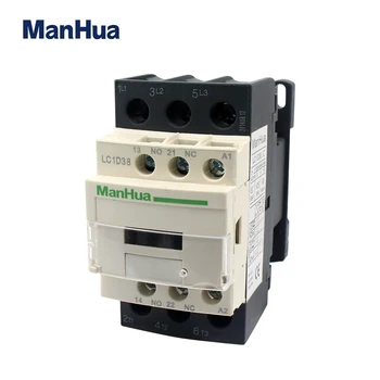 Manhua Din Bėgelio Montuojamas LC1-D38 Kontaktoriaus Elektros Pramonės AC Kontaktoriaus 220V, 50/60Hz 38A