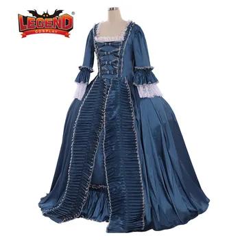 Marie Antoinette Suknelė Suknelė Rokoko 18 Amžiuje mėlyna kolonijinės teismas suknelė Suknelė maišas-atgal suknelė skraiste, a la francaise