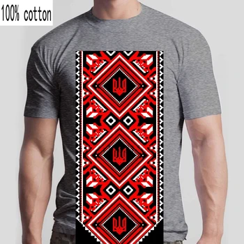 Marškinėliai 2019 Mados vyrų t-shirt ukrainos Išsiuvinėti Spausdinti Vyshyvanka T-Shirt iš Ukrainos