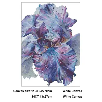 Masinantis Iris gėlių modelius Skaičiuojami Kryželiu 11CT 14CT 