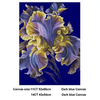 Masinantis Iris gėlių modelius Skaičiuojami Kryželiu 11CT 14CT 