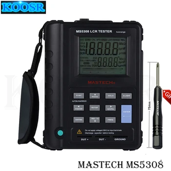 Mastech MS5308 Nešiojamą Profesionalus Auto Diapazonas Skaitmeninio LCR Metrų Induktyvumą, Talpą, Atsparumas Testeris 100Khz