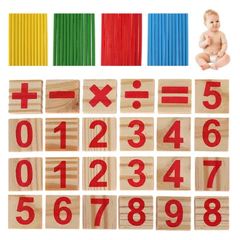 Matematikos Žaidimas Montessori Matematinis Intelektas Medienos Stick vaiko Mokymosi Švietimo Žaislas Skaičius skaitmeninės Skaičiavimo Rinkinys Žaislai Vaikiška