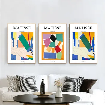 Matisse Meno Abstraktus Paveikslas, Tapyba Minimalistinio Drobė Sienos Plakatą ir Spausdinimo Dekoratyvinis Nuotrauką Šiuolaikinio Gyvenimo Kambario Apdaila