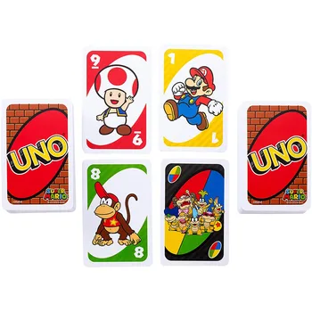 Mattel Žaidimai UNO Super Mario Kortų Žaidimas Šeimos Juokinga Pramogų stalo Žaidimas Pokerio Vaikams Žaislus, Kortų
