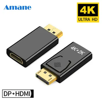 Max 4K 60Hz DP HDMI 1080P Displayport Adapteris, Vyrų ir Moterų Kabelis Konverteris DisplayPort Į HDMI Adapterį, KOMPIUTERIO, TV Projektorius