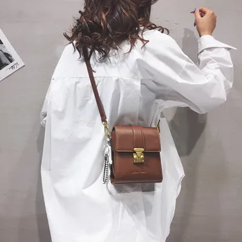 Mažas Crossbody Krepšiai Moterų Mini Krepšys 2020 Naujas Mados Pakabukas Atvartu Messenger Rankinę Moteris Unikalus Lock Oda Pečių Maišą