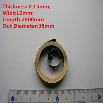 Mažas Plokščias Juostelės Ritė Nerūdijančio Plieno Spiralė Pavasario Pastovi Jėga Pavasarį,0.15 mm, storis*plotis 10mm*1100-2800mm ilgis