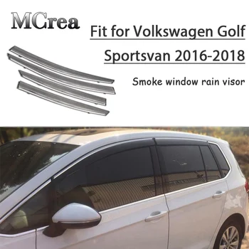 MCrea Automobilių Stilius Dūmų Lango Saulė Lietaus Skydelis Verstuvai, Apsaugas Volkswagen VW Golf Sportsvan/SV 2016 2017 2018 Priedai