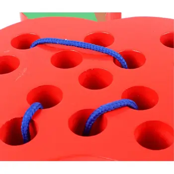 Mediniai Jungiamąją Žaislas Threading Vaisių Blokuoti Galvosūkiai Baby Vaikų Švietimo Žaislai G99C