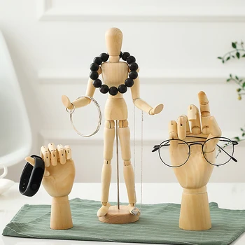 Mediniai Manikin Sujungta Lėlės Modelis, Menininkė Kelia Tapybos, Piešimo Eskizas Manekenas Figūrėlės Miniatiūros Žaislas Namų Puošybos Amatus
