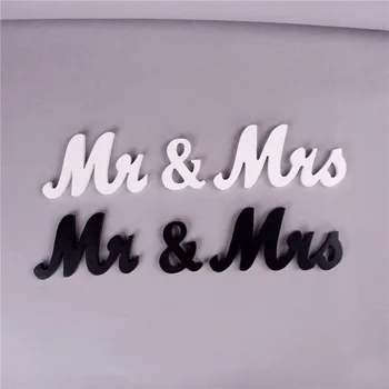 Mediniai MR & MRS Vestuvių Prekių Mediniai anglų Laiškas Apdailos Vestuvių Fotografija Rekvizitai