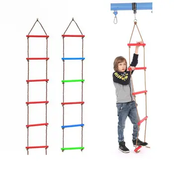 Mediniai Skersiniai PE Lynų Laiptais Vaikų Laipiojimo Žaislas Vaikams Fitneso Sporto Rope Swing F3ME