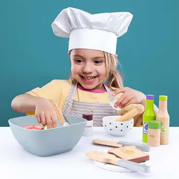 Mediniai Virtuvės Apsimesti Žaisti Žaislas Medinis Modeliavimo Kavos Aparatas, Skrudintuvas Maisto Maišytuvas Kūdikių Ankstyvojo Mokymosi Švietimo Žaislai